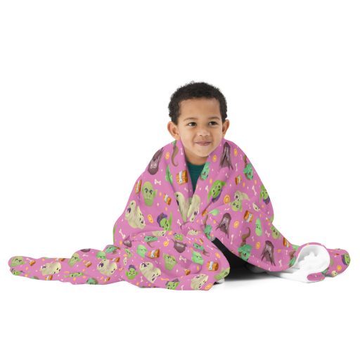 Pink Goblin Trouble Throw Blanket