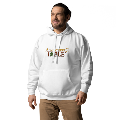 adventurer's table white adult hoodie